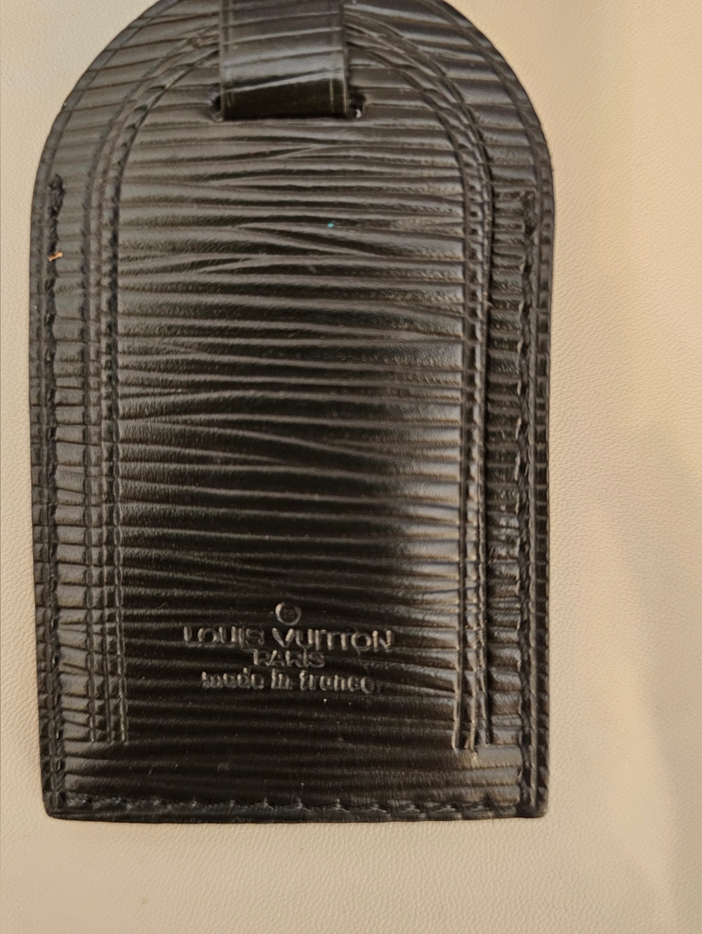LOUIS VUITTON Black Epi Leather Luggage Tag with Gold Hardware - Picture 3 of 4